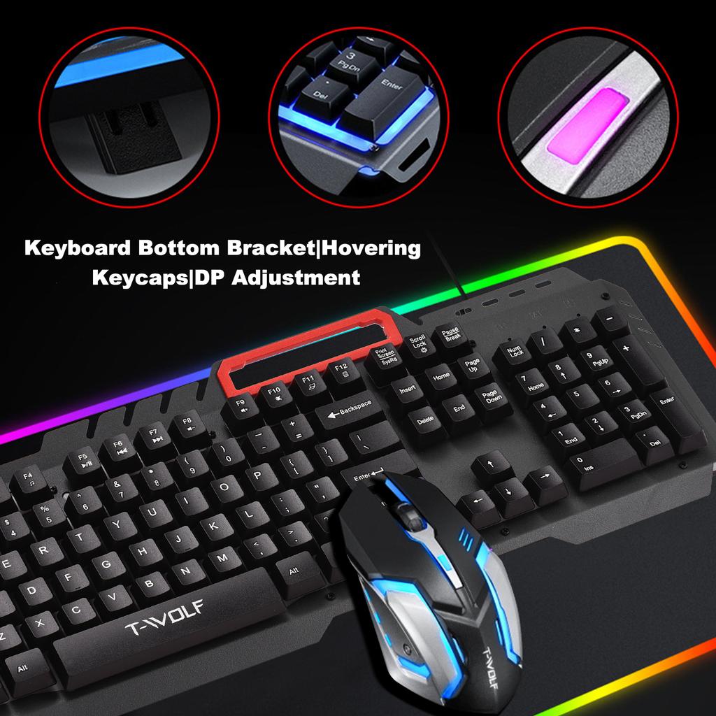 Desktop Computer Office Game Keyboard Mouse Thunderwolf TF-600 Suit