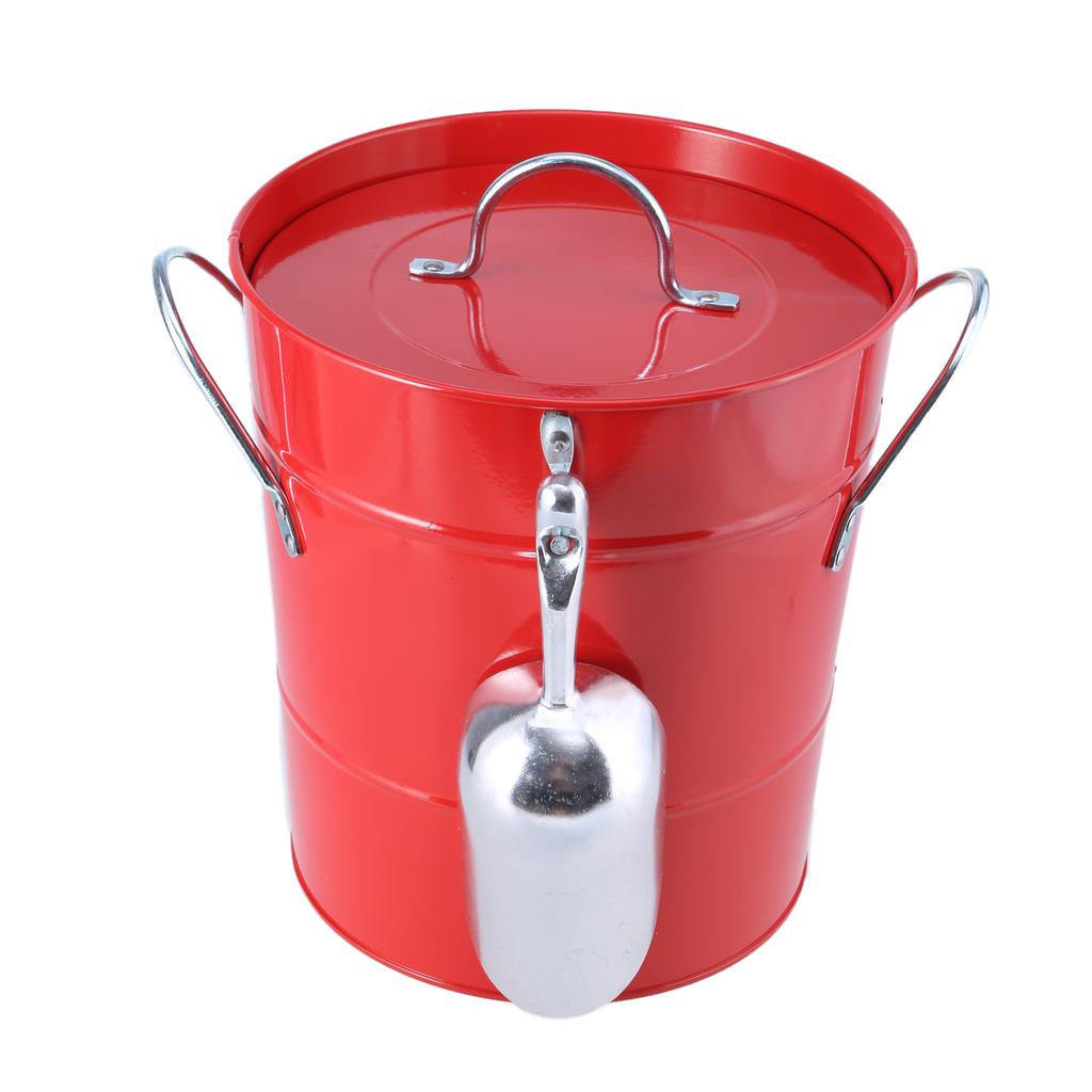 Ice Bucket with Scoop and Lid Metal Drink Coolers Wine Bucket Chiller Beverage Tub for Parities, Camping, Outdoor Bar