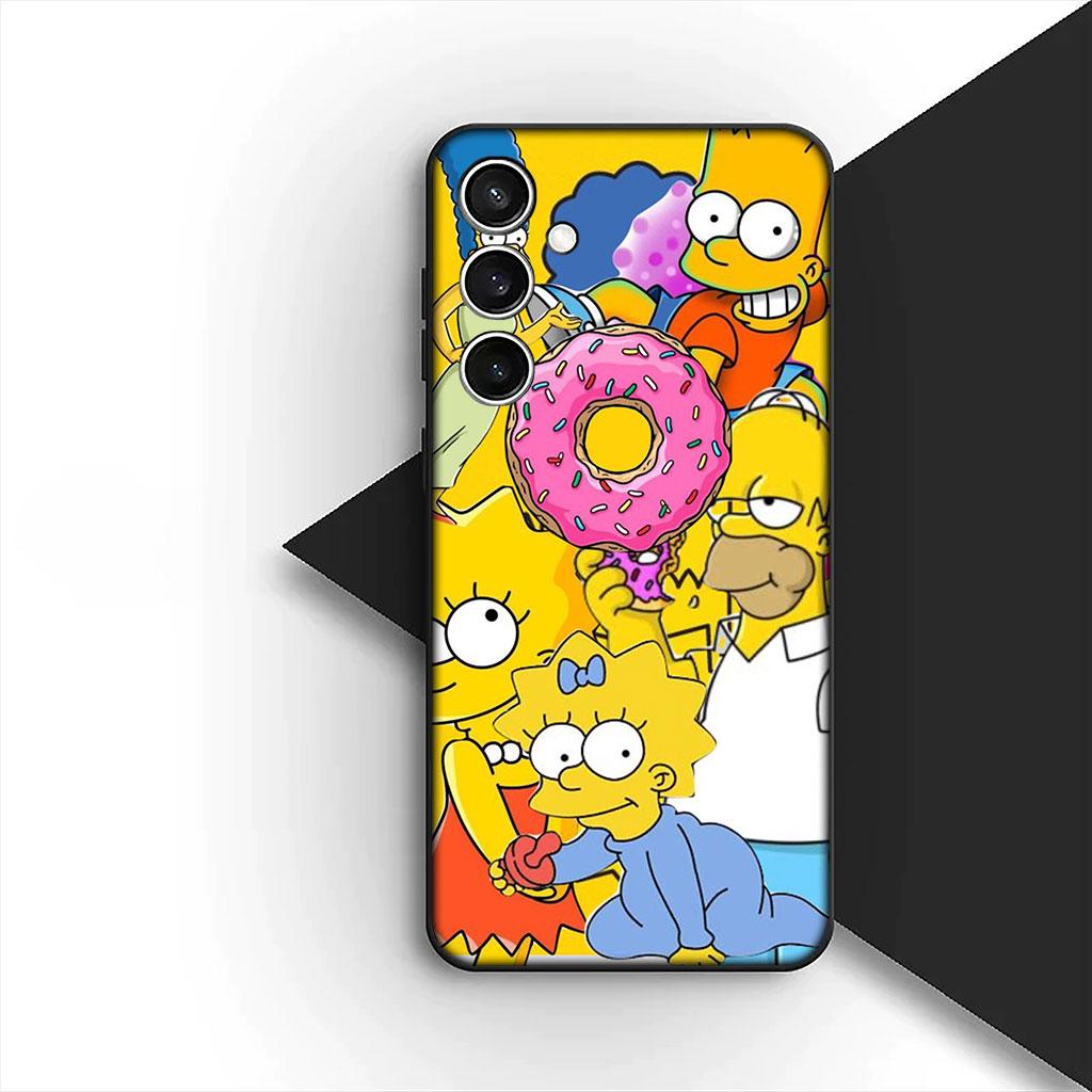 Обои S-Simpsons Барт Чехол для телефона Мягкий чехол для Samsung Galaxy S22 S21 S20 FE Ultra Plus A07 A17 A15 A16 A25 A57 A37 Корпус