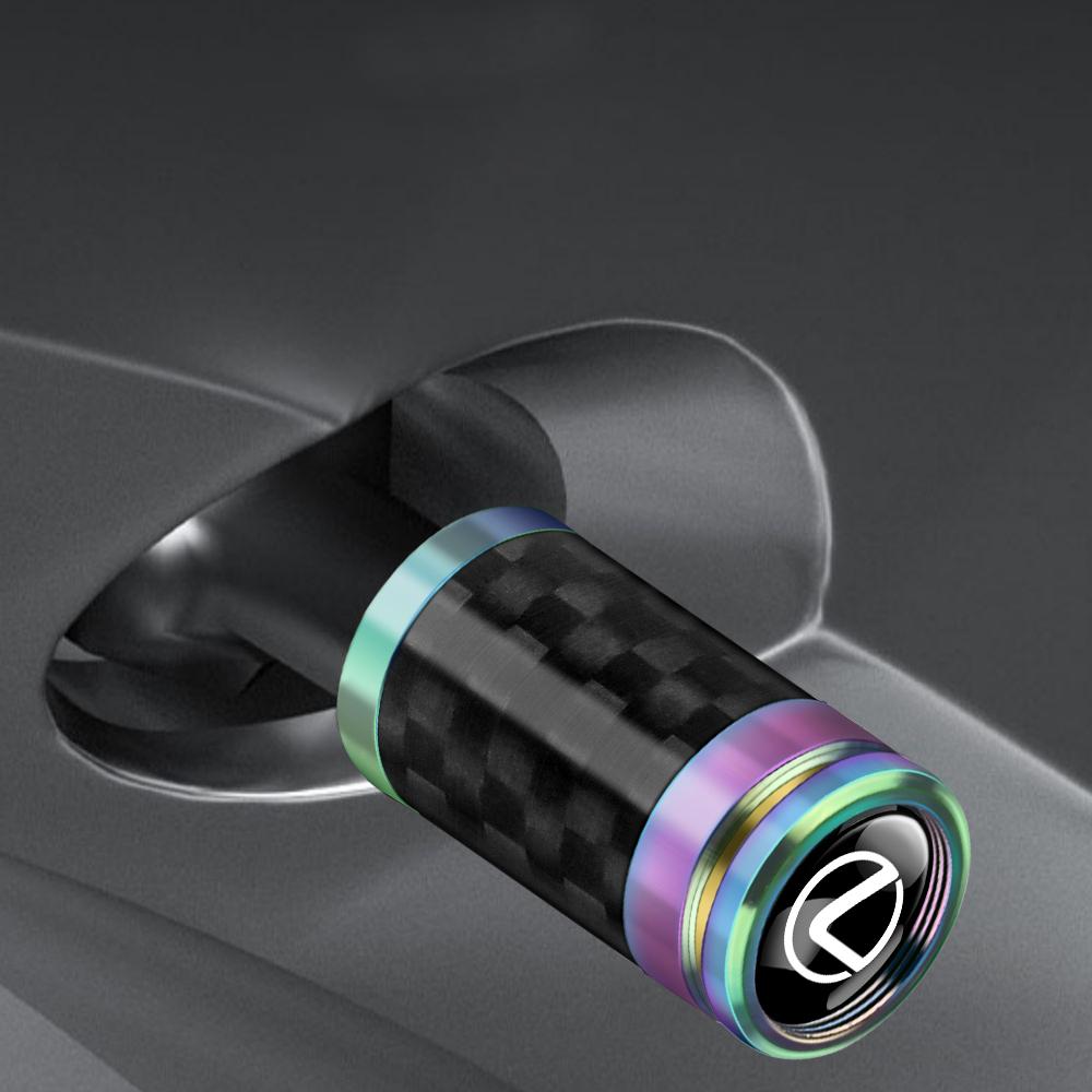 4Pcs Car Wheel Tire Valve Cap Cover Decoration Accessories For Lexus CT200h NX300h RX300 RX330 EX300h F Sport IS RX NX ES IS250JM4