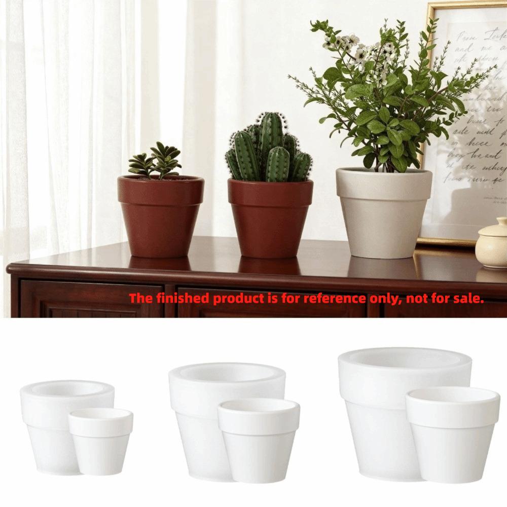 Large and Small Flowerpot Molds Silicone Plaster Mold Nordic Planter Mould For DIY Potted Plants