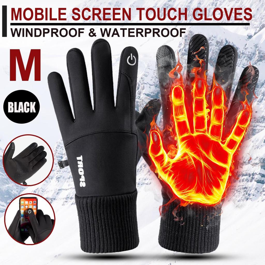 Winter Gloves For Men Women Children Glove Outdoor Windproof Gloves Thicken Warm  Unisex Full Finger Gloves