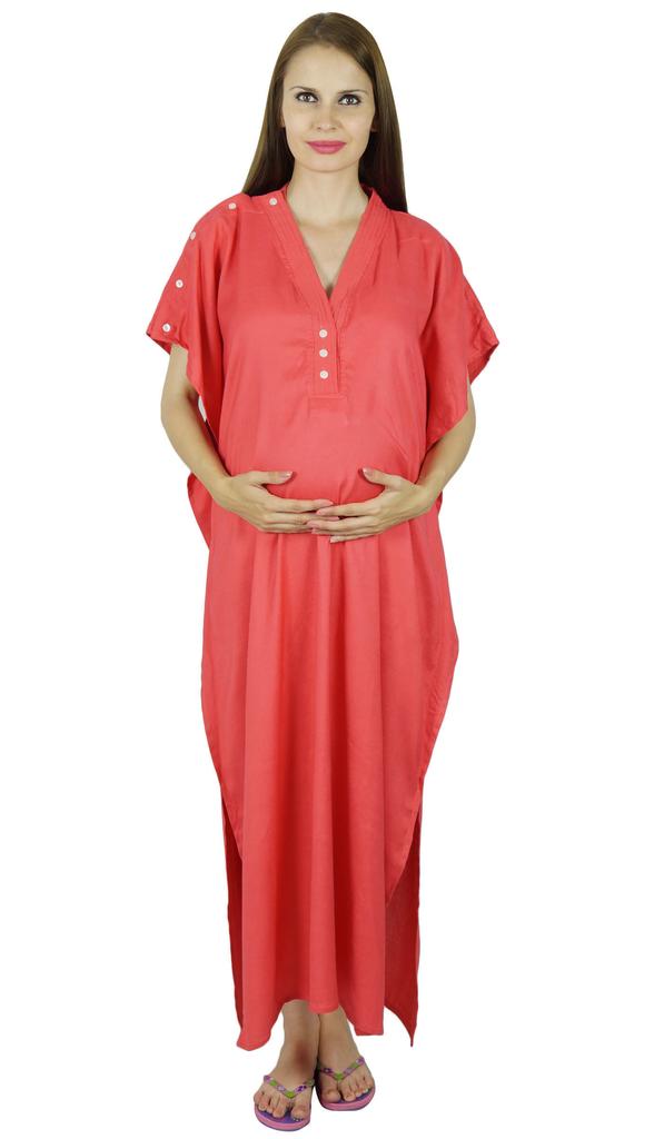 Bimba Ночная рубашка для кормящих мам с поясом-кафтаном | Пуговицы спереди | Детский душ