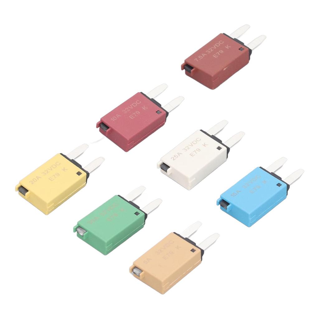 7PCS предохранитель вставного типа автоматический выключатель с ручным сбросом ATC ATO лезвие предохранитель протектор 32VDC 5A 7.5A 10A