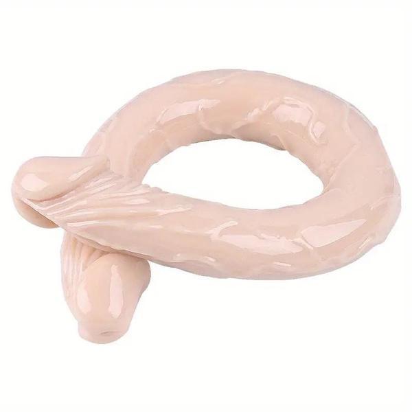 Женский фаллоимитатор с двойной головкой, водонепроницаемые и гибкие игрушки для взрослых, товары для взрослых