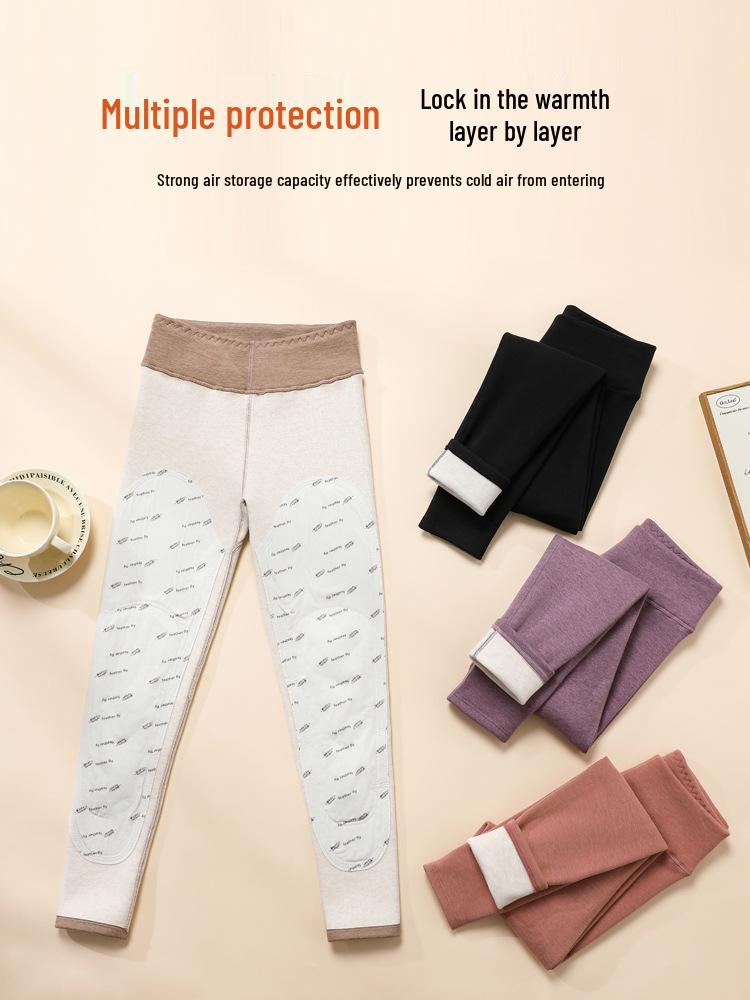 Очень теплые флисовые термобрюки с наколенниками, реагирующие на температуру, высокоэластичные, утягивающие, идеальные для холодной погоды
