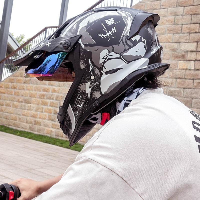 Full Face Motorcycle Helmet With Dual Visors Off-Road Rally Highway Riding Unisex All-Season ABS S M L XL