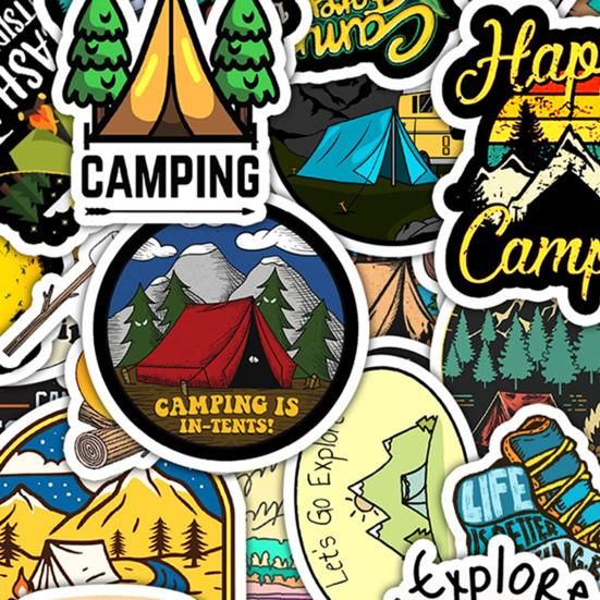 50 шт., наклейки в стиле граффити, водонепроницаемые, многоразовые, украшают ПВХ, бутылку с водой для багажа, уличные наклейки для кемпинга, для скрапбукинга