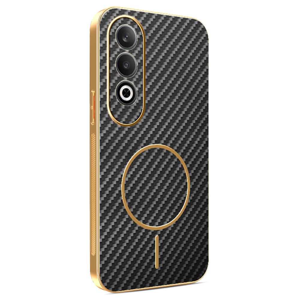 For OnePlus Nord CE4 5G Phone Case Carbon Fiber Textured Electroplated TPU Back Cover