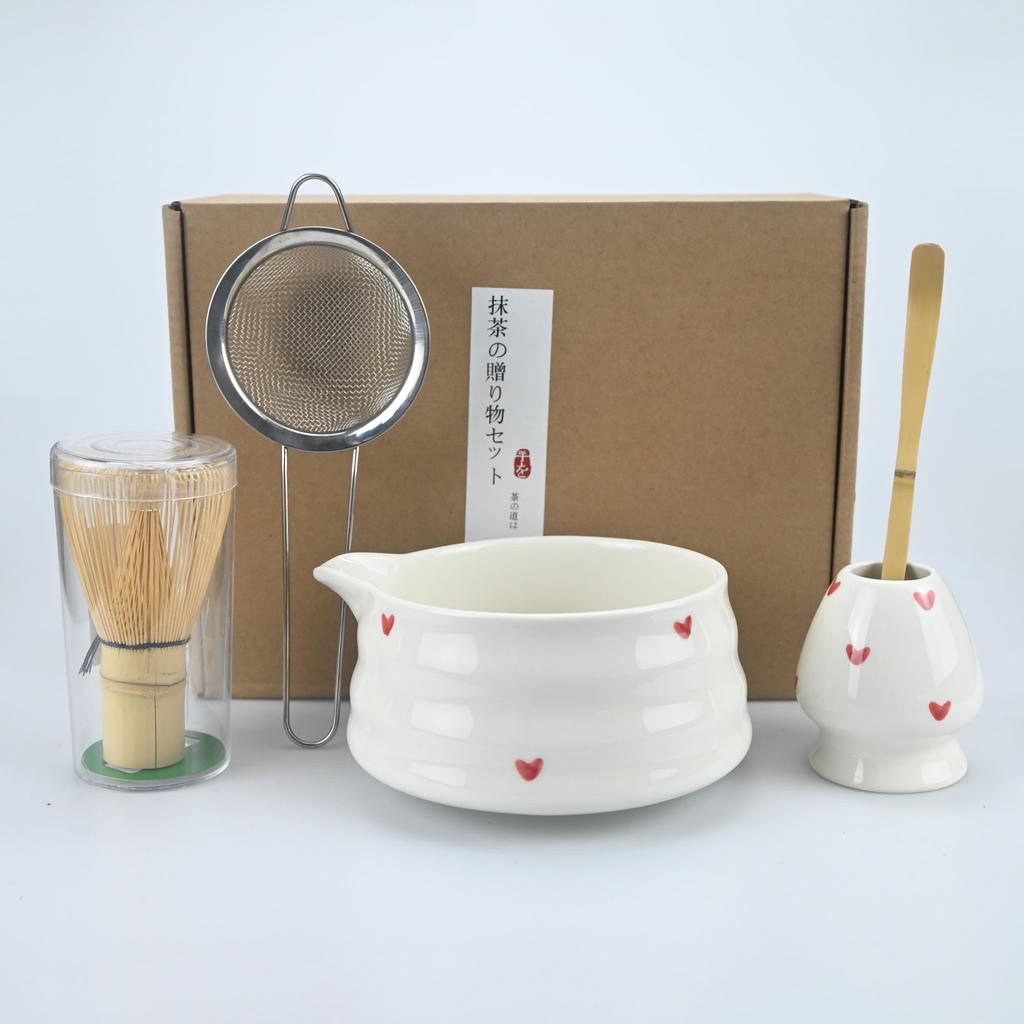 2/4/5pcs/set Japanese Style Matcha Tea Set With Tool Rack, Including Bowl, Whisk, Spoon, Great Gift For Ceremony, Traditional J