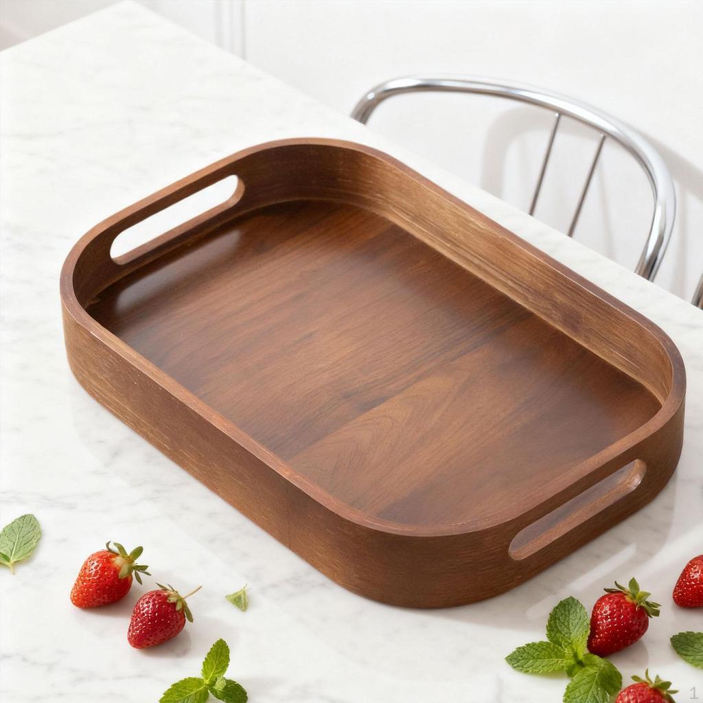 Бамбуковый сервировочный поднос журнальный столик прямоугольный подарок на новоселье блюдо для еды хлебная доска для чая