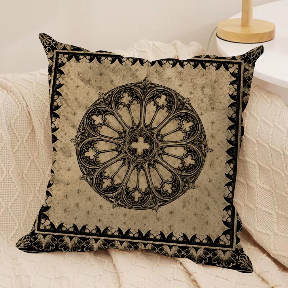 Vintage Gothic Heraldry Cushion Cover Pillow Case Short Plush Square Throw Pillow Covers Pillowcase Sofa Home Decor Gift