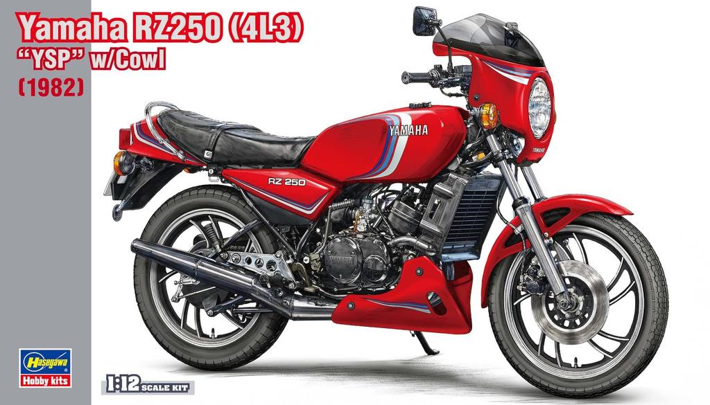 Hasegawa Yamaha RZ250 спецификация YSP Пластиковая модель 21770 1/12 (4L3) с капотом (1982) (мотоцикл)