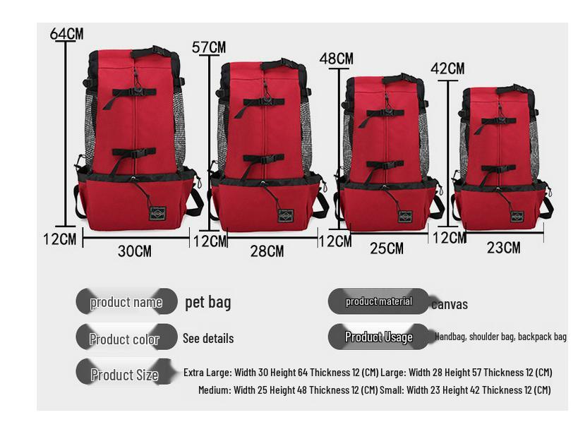 Двухплечевой туристический рюкзак для питомцев с вентиляцией для собак – Моющийся, идеально подходит для велопрогулок и покупок на свежем воздухе