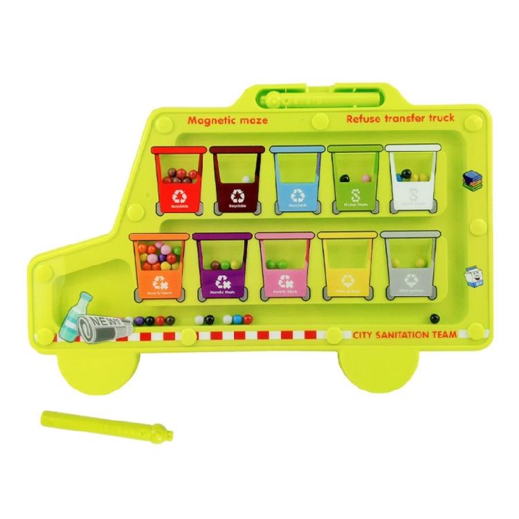 Обучающая головоломка для дошкольников, когнитивная игрушка, магнитный лабиринт с бусинами, игрушка для сортировки цветов для детей, сенсорное развитие