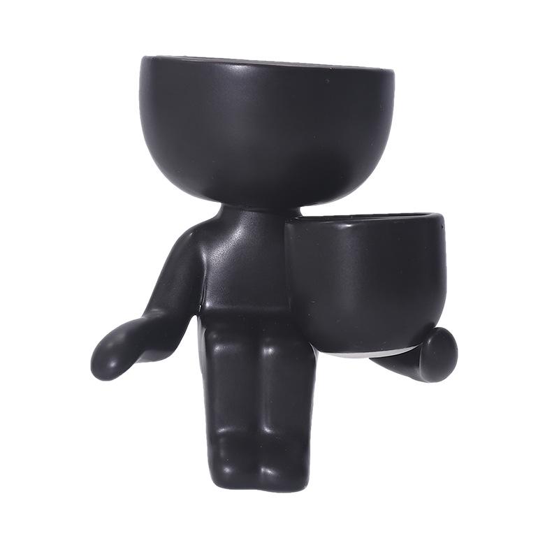 Мини-вазочка для суккулентов из керамики Cross-Border: Уникальный цветочный горшок в форме фасоли для декора дома и сада