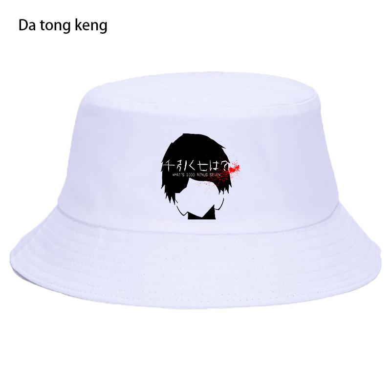 Токийский Гуль Япония Аниме Забавная Кепка-ведро Повседневная Забавная Шляпа от Солнца Harajuku Хлопковая Панама Унисекс Открытый Солнцезащитный Крем Рыбацкая Шляпа
