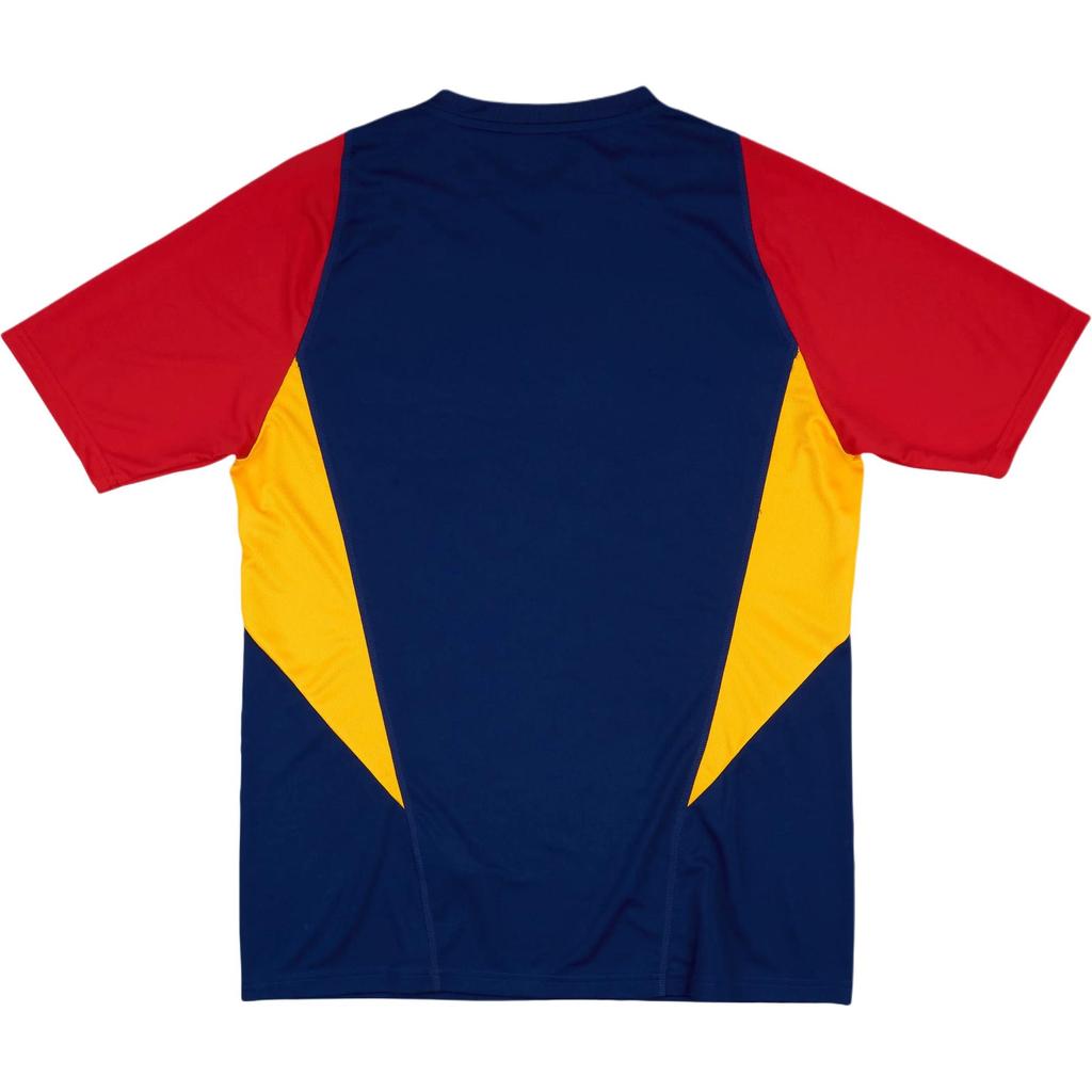 Adidas Испания 2022-23 Тренировочная футболка с V-образным вырезом, в полоску, с коротким рукавом, футбольная, унисекс, топы HE8833