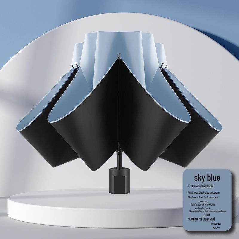 Очень большой зонт-солнцезащитный двойного назначения: Плотный, Усиленный, Складной для Солнца и Дождя
