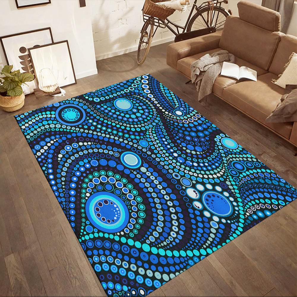 Aboriginal Art Dreamtime Floor Mats for Living Room, Bedroom and Room Decoration Are Suitable for Gifts.