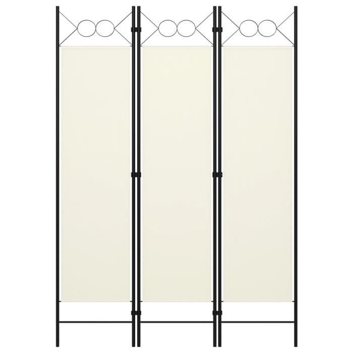VidaXL 3-Panel Room Divider Cream White 120x180 Cm