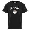 Energy=Milk+Coffee Printing Men Tshirt Casual Tshirts Funny Cotton Loose Tees Shirts Street Oversized T-Shirts Man 80195