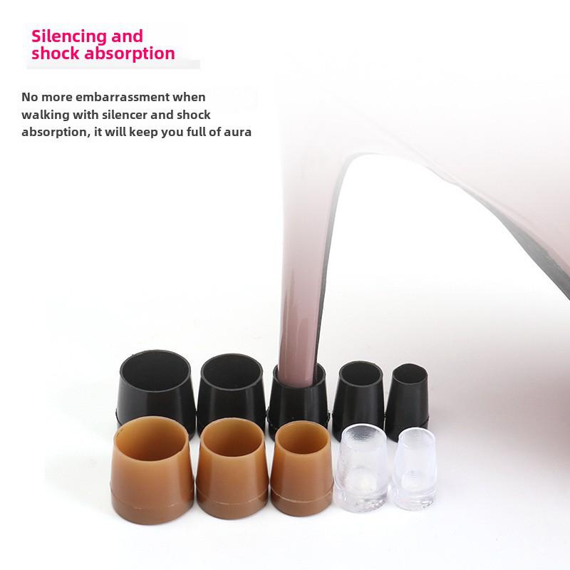Silent Anti-Slip Stiletto Heel Protectors: Mute, Wear-Resistant Pads for Women's High Heels