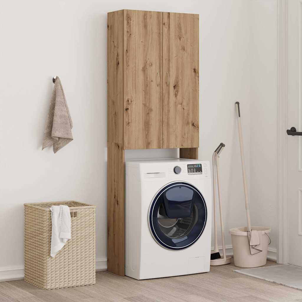 Washing Machine Cabinet Artisan Oak 64 x 25.5 x 190 cm