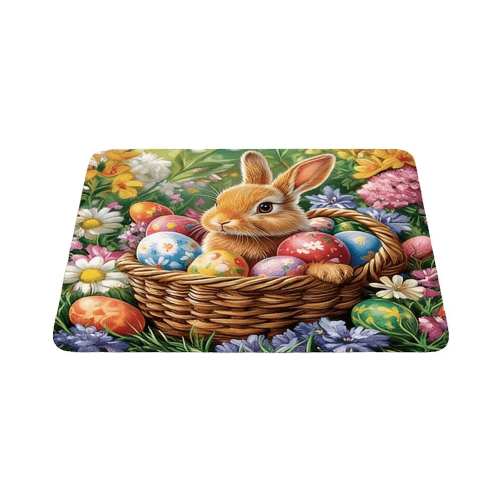 Cartoon Easter Bunny Door Mat Egg Flower Bathroom Mat Anti Slip Mat  Floor Protection