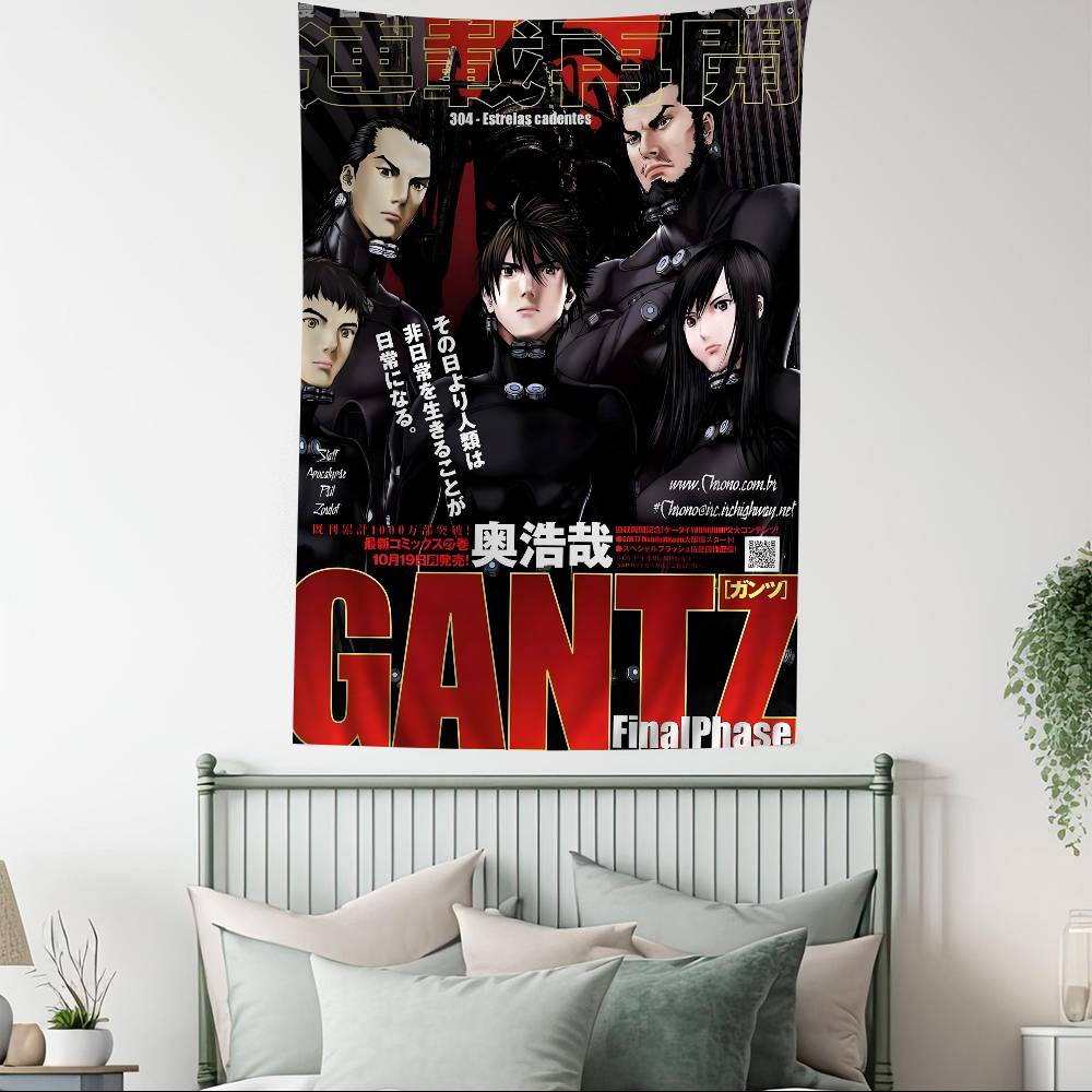 Japan Anime Gantz Tapestry Art Printing Art Science Fiction Room Home Decor Wall Art Decor