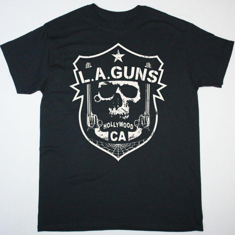 L.A. GUNS RENEGADES SHIELD Heavy Cotton Black All Size Unisex Shirt Unisex T-Shirt