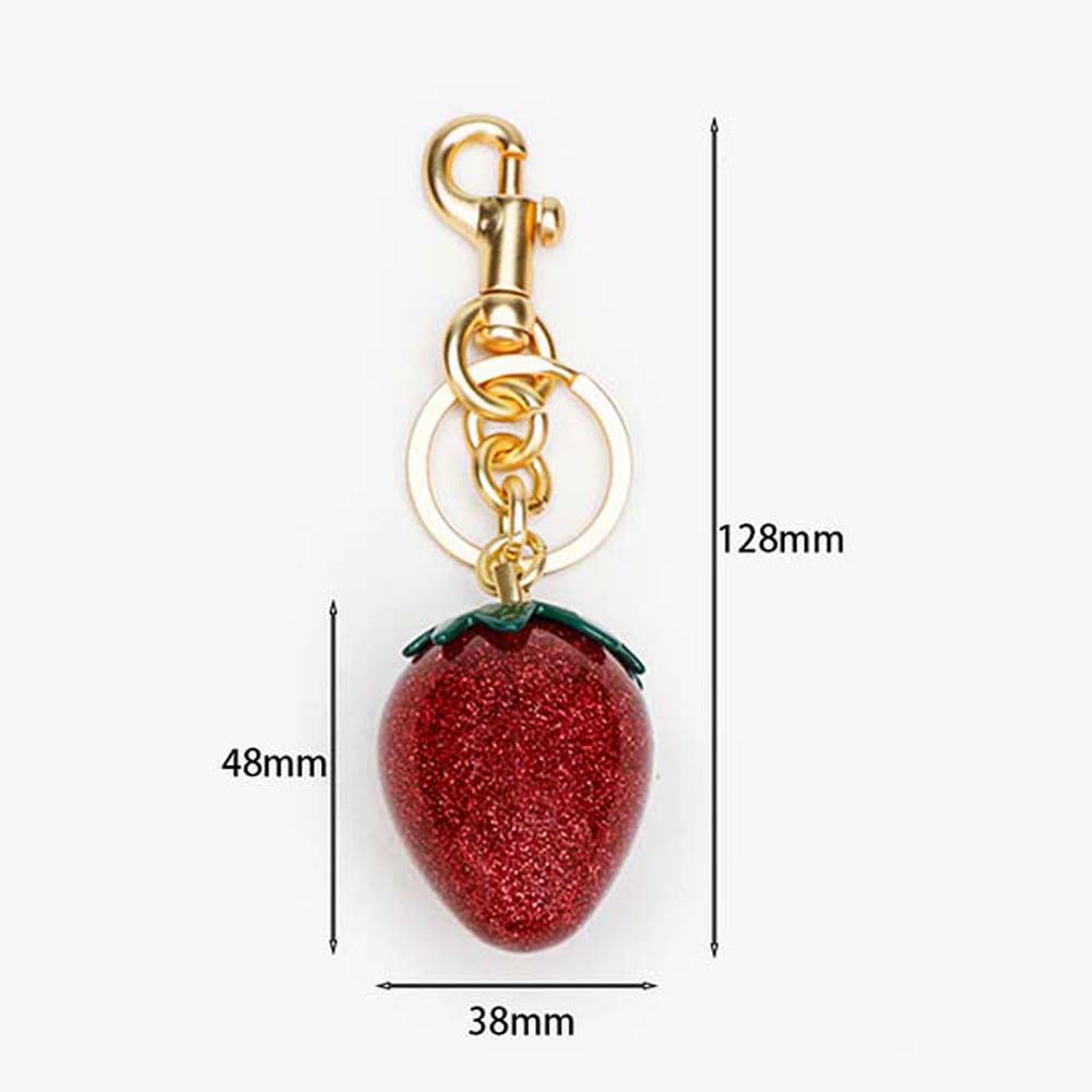 3D Crafts Cherry Keychain Ornaments Cherry Charms Fashion Car Keyring  Lady/Women