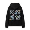 9099 Off-White 2026 Autumn and Winter New OW Butterfly Letter Arrow Pattern Men's and Women's Hooded Sweatshirt