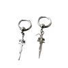 1PC Vintage Cross Sword Titanium Earrings Stainless Steel Street Hip Hop Rock Punk Style Men Women Holiday Party Accessories