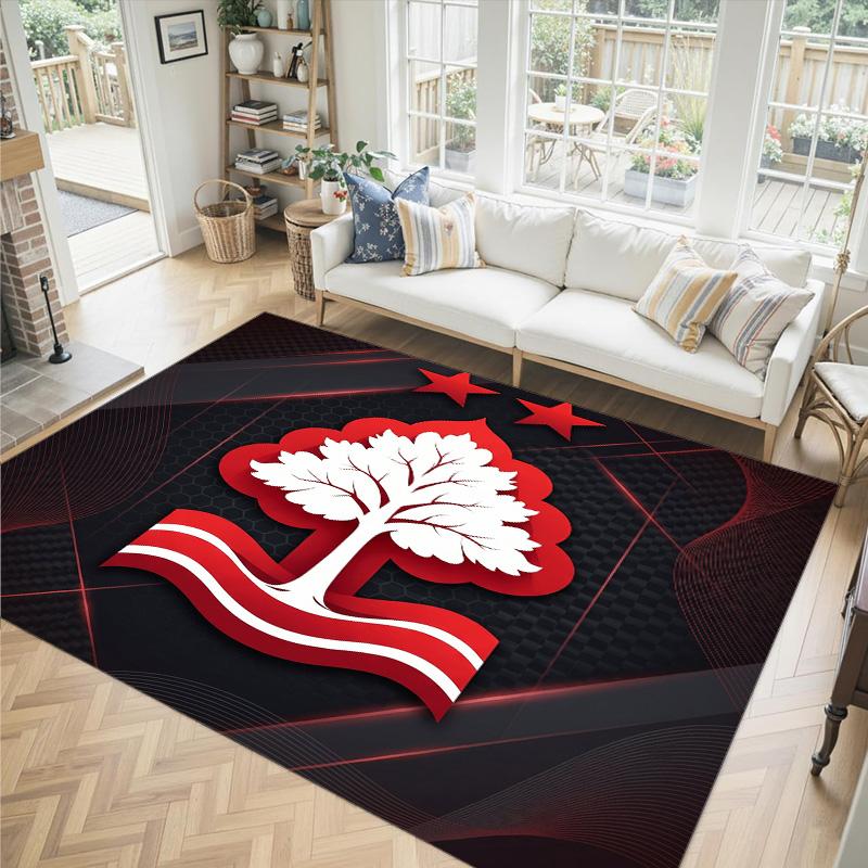 Nottingham Forest Design Crystal Velvet Carpet Cozy Non?Slip Printed Rug For Bedroom Living Room Entrance