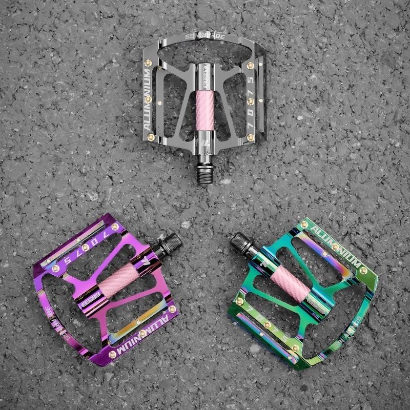 WEST BIKING 3 Подшипника Велосипедные Педали Электрооцинкованный Алюминий MTB Шоссейный Велосипед Трубка из Углеродного Волокна Антискользящие Педали Велосипедные Аксессуары