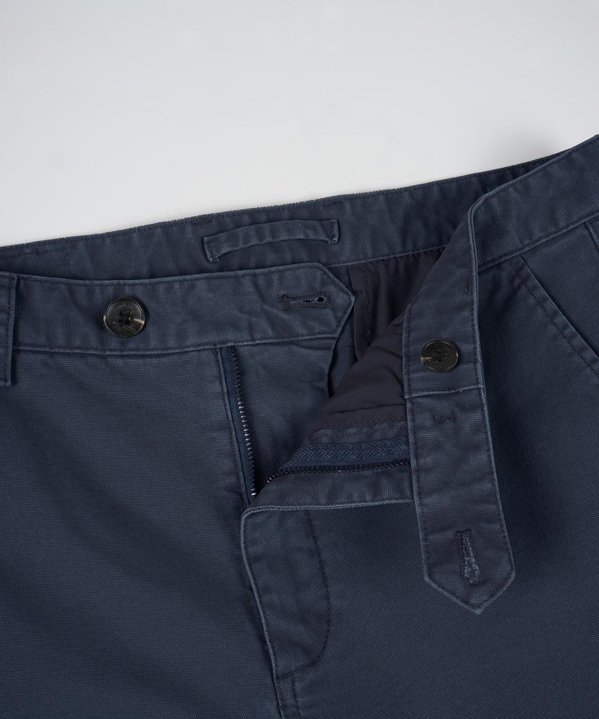 BIRBANTE Хлопковые брюки чинос со спандексом, garment-washed - Темно-синие