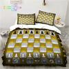Funny Chess Board Bedding Set Single Twin Full Queen King Size Bed Set Adult Kid Bedroom 3D Printed Bedding Gift
