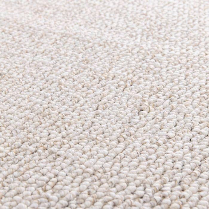 Tapis salon tufté texturé effet bouclé beige 200x290