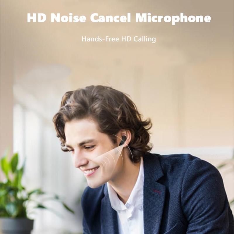 Умные наушники с сенсорным ЖК-экраном, беспроводные наушники, гарнитура с активным шумоподавлением, Hi-Fi стерео музыка с HD-микрофоном для всех смартфонов