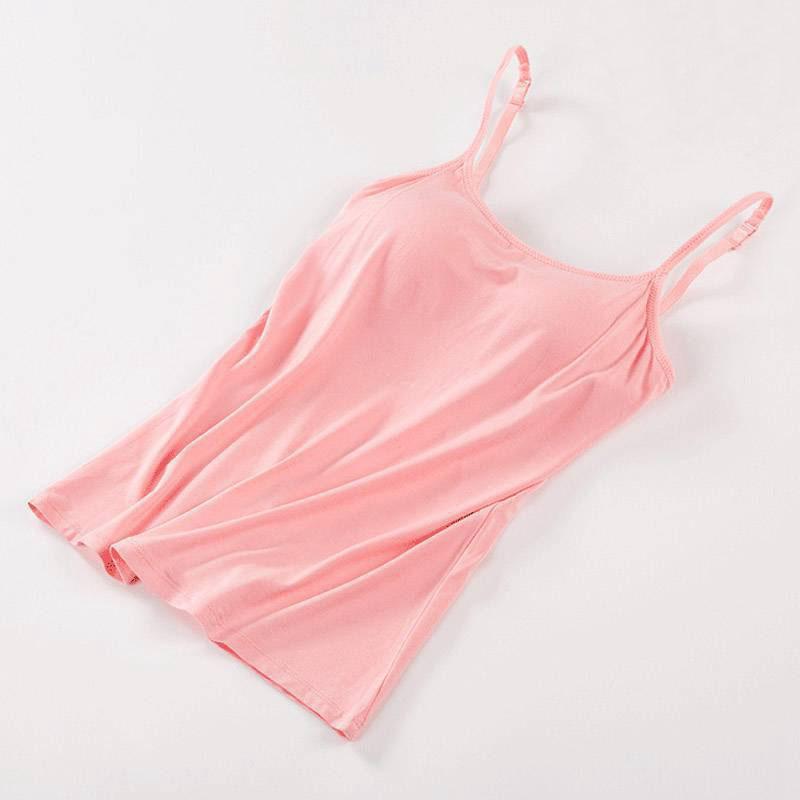 Удобная женская спортивная домашняя майка без ободков с подкладкой на груди