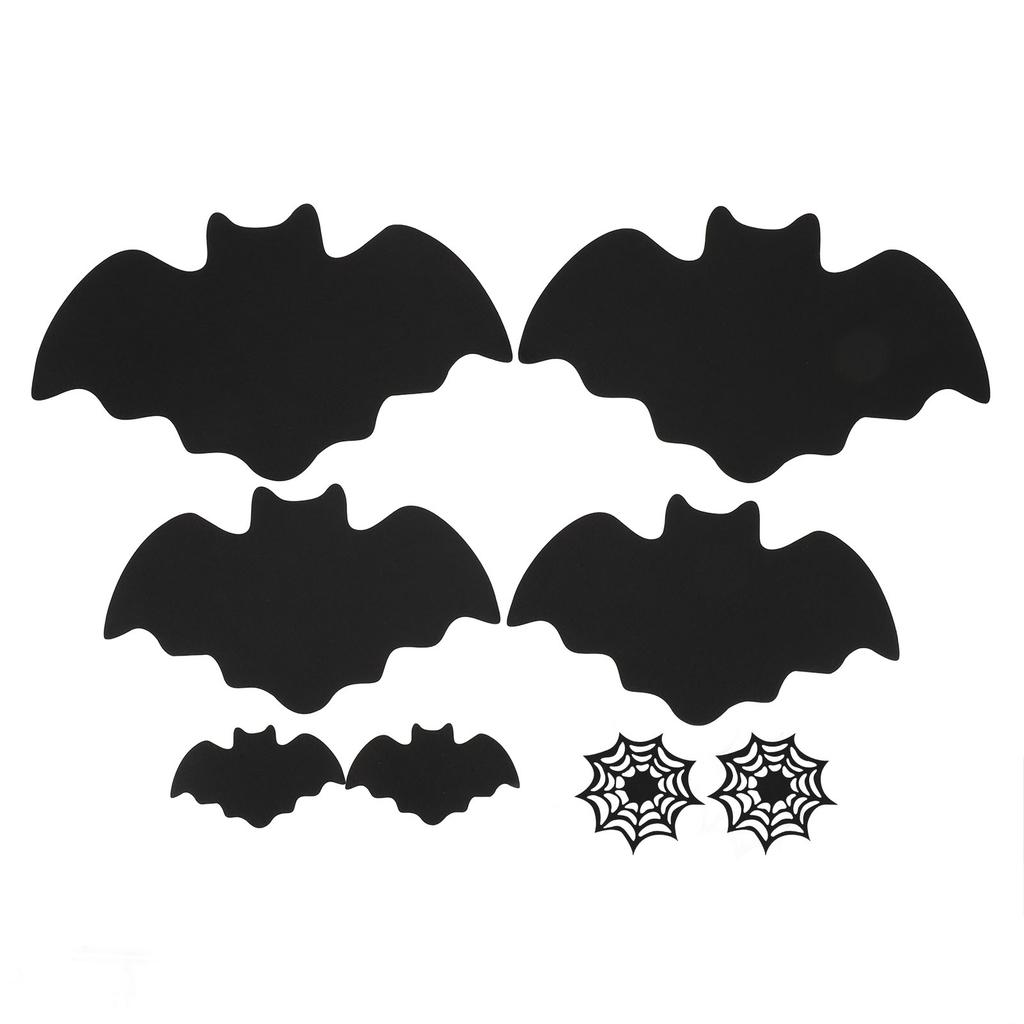 8 Pack Felt Bat Coasters Table Drink Coasters Black Bat Non Slip Heat Resistant Felt Cup Mat for Home Kitchen Office
