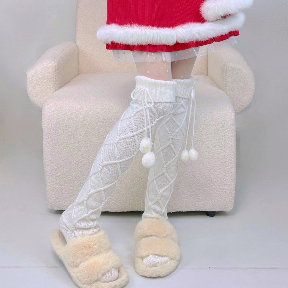 Thigh High Long Tube Socks Ins Thicken Knitted Stockings Harajuku Leg Warmer Stocking Home