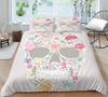 Bedding Set 3D Skull Printing Bedding Set Bedclothes Bed Three Piece Comfortable Pillowcase Polyester Quilt Cover