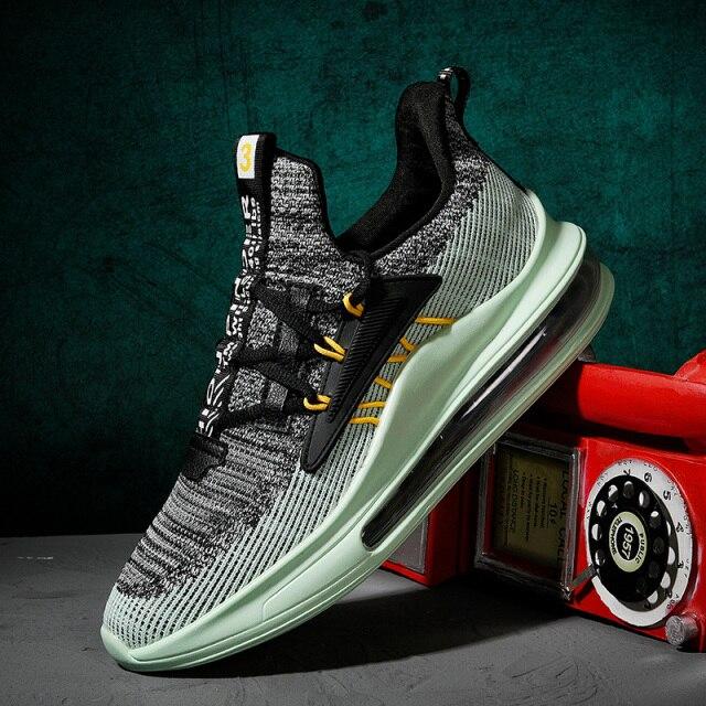 Баскетбольные кроссовки на воздушной подушке, мужские дышащие высокие мужские кроссовки, легкая атлетика, высокое качество, профессиональные массивные спортивные кроссовки