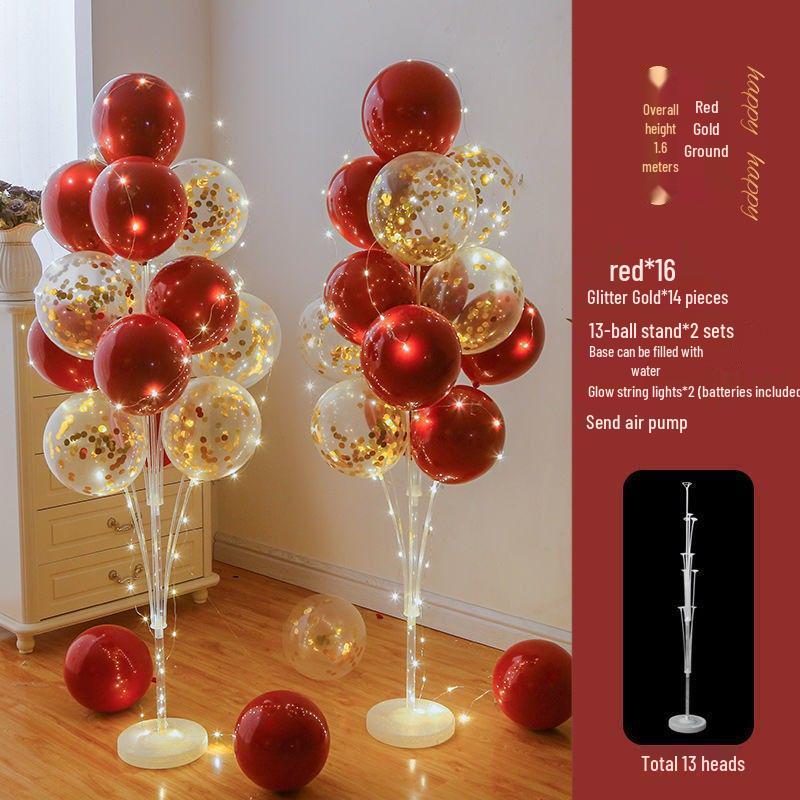 Glow-in-the-Dark Floor Balloons for Birthdays & Anniversaries, New Year’s Movable Stand