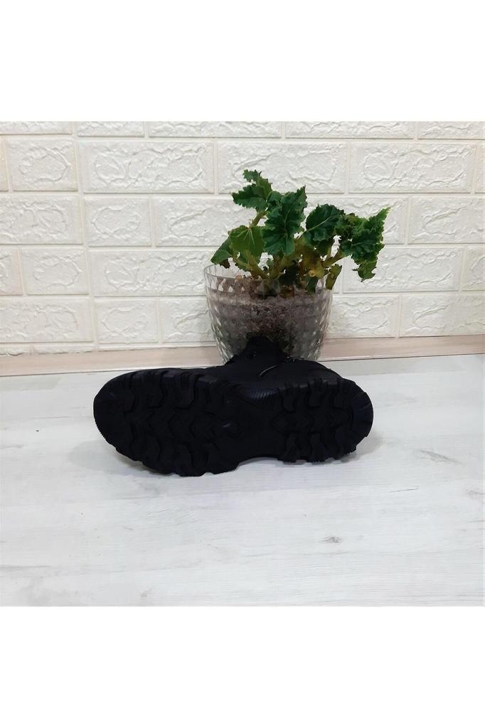 Men's Fashion Flat Heeled Bootie Bootie Mink Black Furry Zipper Non-Slip Boots Shoes