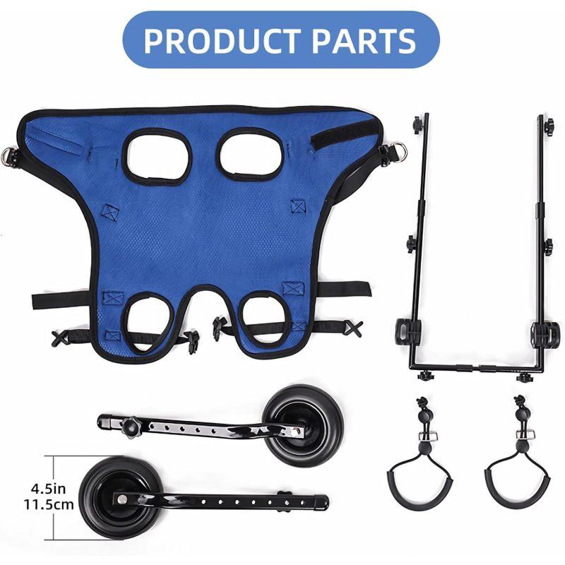 Инвалидная коляска для собак для задних ног, инвалидная коляска для собак для маленьких собак, фиксатор для ног и поддержка бедер, регулируемые средства передвижения для домашних животных с ограниченными возможностями