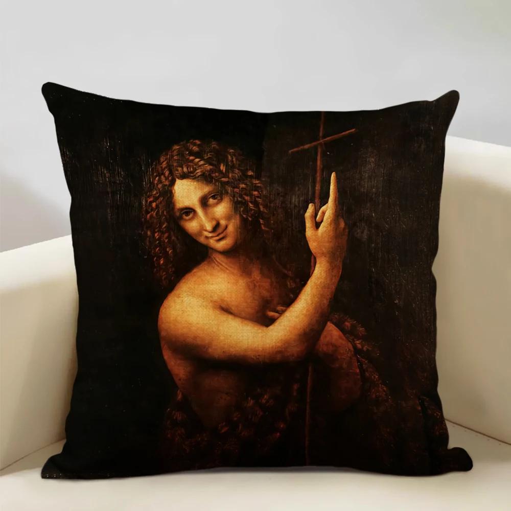 Four Seasons General World Famous Paintings Decorative Throw Pillow Case 45x45cm Cushion Cover for Living Room Sofa
