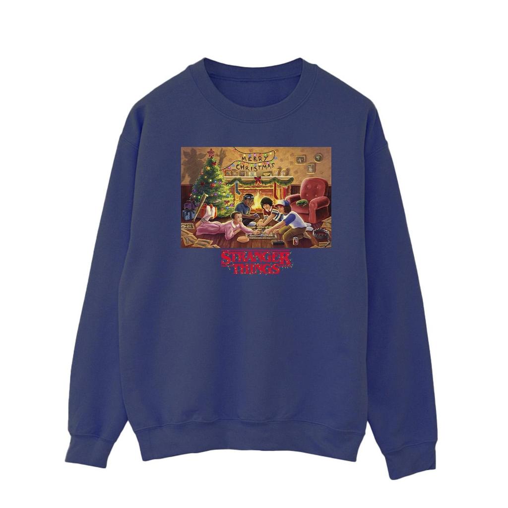 Netflix Mens Stranger Things Christmas Gathering Sweatshirt